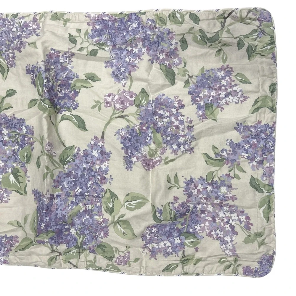 Ralph Lauren Cape‎ Elizabeth King Size Pillow Sham Lilac Purple Case Cotton